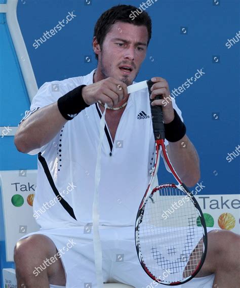 Marat Safin Russia Fixes His Raquet Editorial Stock Photo Stock Image