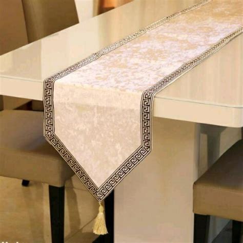 Jual Table Runner Taplak Meja Bed Runner Panjang Velvet Minimalis Mewah