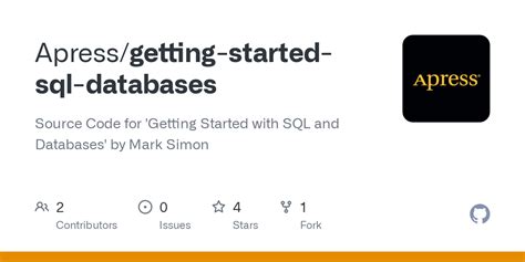 Github Apress Getting Started Sql Databases Source Code For Getting