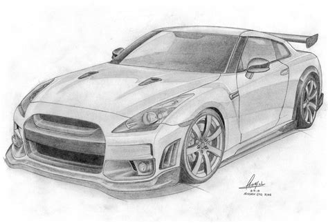 Nissan Skyline GTR R35 Drawing