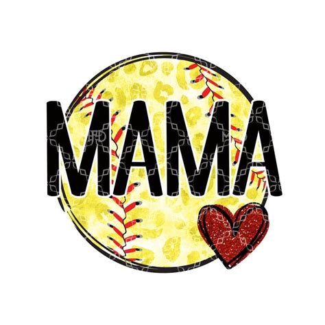 Softball Mama Png Softball Mom Digital Download Softball Mom Leopard