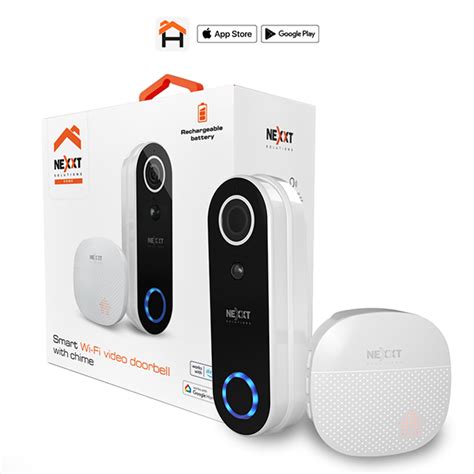 Nexxt Smart Home Wifi Video Doorbell 1080p White Matsuda