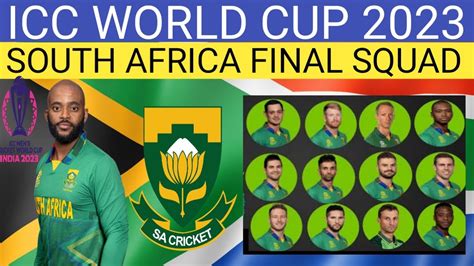 South Africa Icc Odi World Cup Final Squad South Africa Squad For