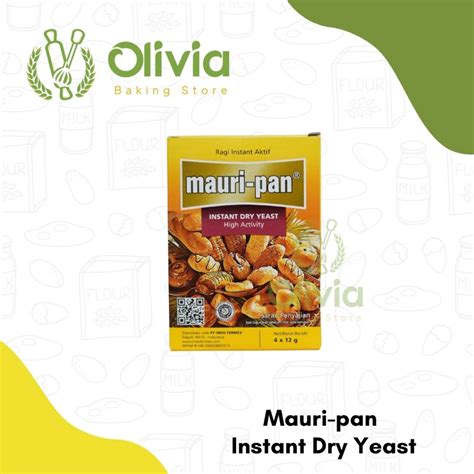 Jual Mauripan Lokal Instan Dry Yeast Ragi 12gr 1 Kotak Isi 4 Sachet