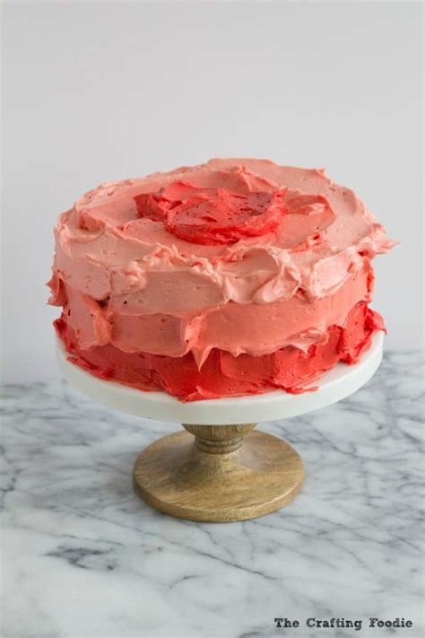 Valentine's Day Red Ombre Cake - The Melrose Family