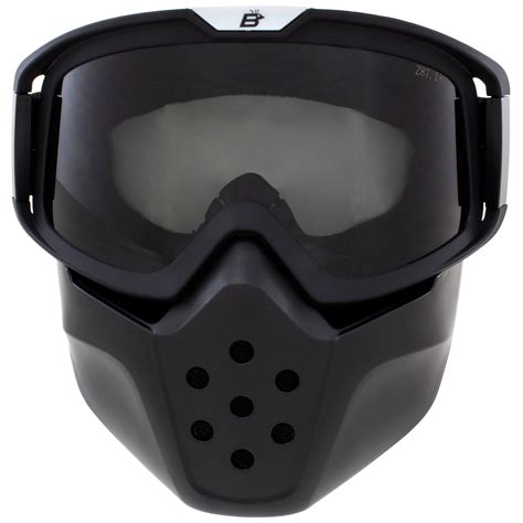 Birdz Pelican Black Fitover Padded Atv Motorcycle Riding Goggle With