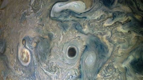 Nasas Juno Captures Stunning Photo Of Intensely Dark Vortex On