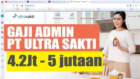 Lowongan Kerja Administrasi Bekasi Pt Ultra Sakti Jobdesc