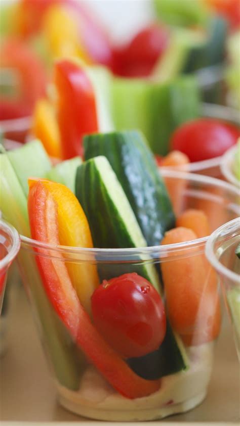 Mini Veggie Cups Healthy Snacks Veggie Cups Vegetable Side Dishes