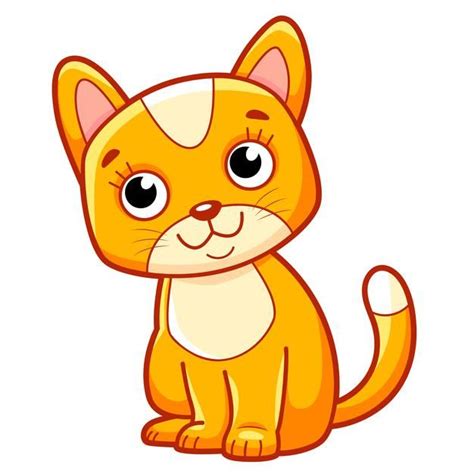 Netter Katzen Cartoon Katze Clipart Vektor Illustration Premium