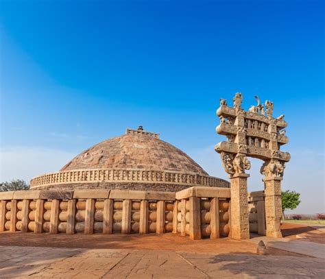 Sanchi Stupa Na Cidade De Sanchi Foto Premium