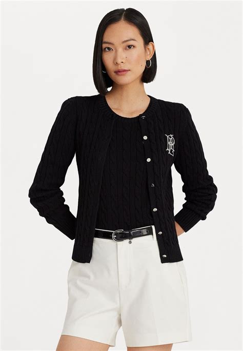 Lauren Ralph Lauren Cable Knit Cotton Cardigan Cardigan Blacksort Zalandodk