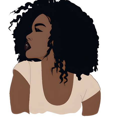 Black Girl Afro Clipart · Creative Fabrica