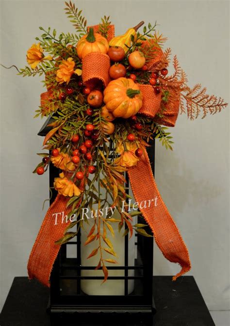 Lantern Swag Lantern Centerpiece Lantern Decor Fall Swag Autumn