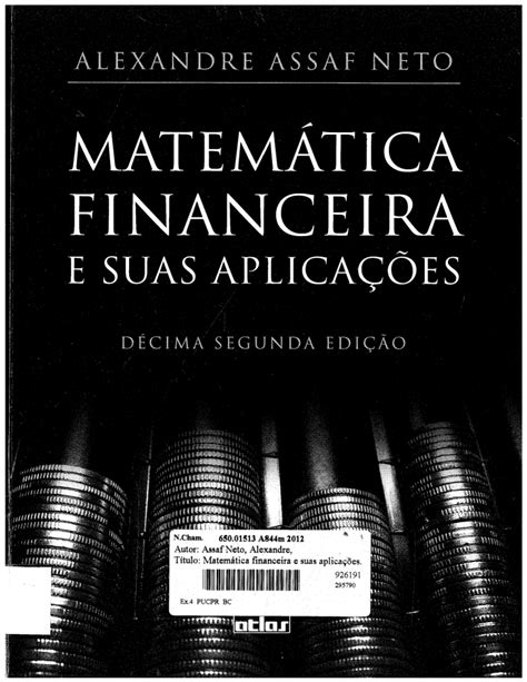 Matem Tica Financeira E Suas Aplica Es Alexandre Assaf Neto