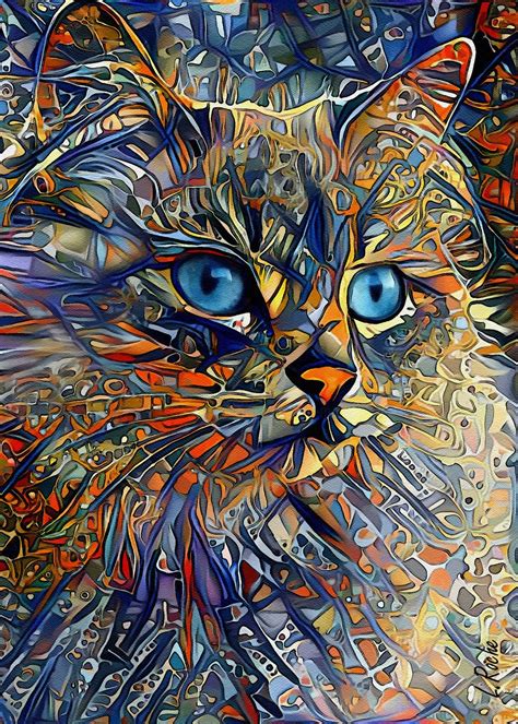 Cat Painting Oil Painting Abstract Portrait Painting Cool Paintings