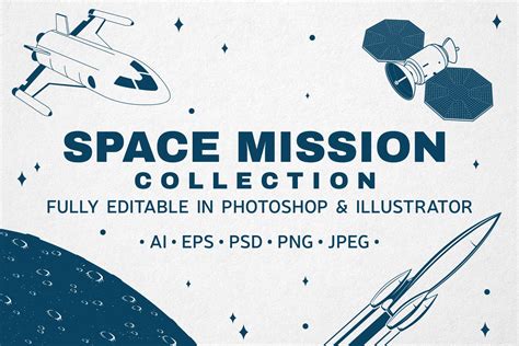 Space Mission Badgelogo Collection 1091154 Customizable Templates