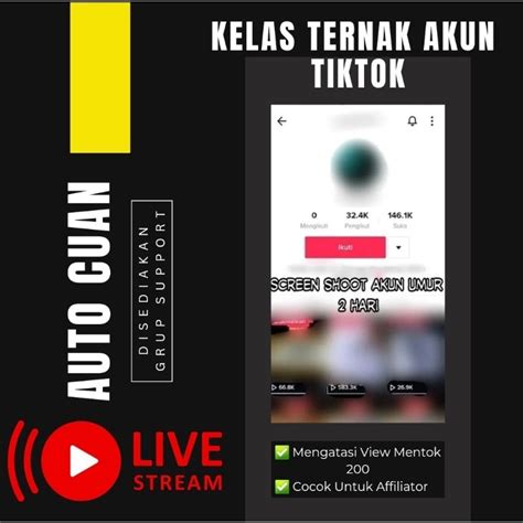 Jual Kelas Ternak Akun Tiktok Usaha Paling Cuan Paling Banyak Di