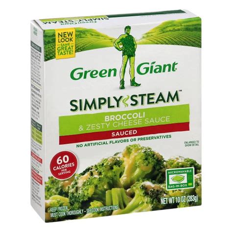 General Mills Green Giant Steamers Broccoli And Zesty Cheese Sauce 10 Oz