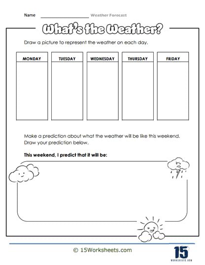 Kindergarten Weather Worksheets 15 Worksheets Library