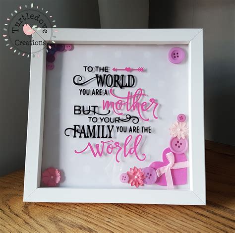 Mothers Day Frame To The World You Are A Mother Mother Frame Button