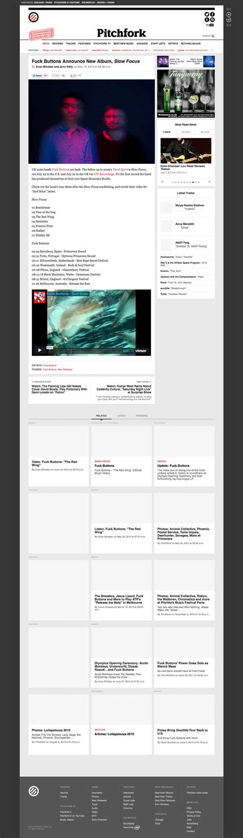 ATP Recordings Fuck Buttons Press Directory