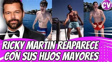 Ricky Martin Reaparece Acompa Ado De Sus Hijos Mayores Youtube