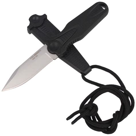 N Na Szyj Herbertz Solingen Neck Knife Black Polymer Satin