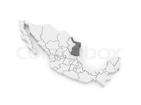 Map of Tamaulipas. Mexico. | Stock image | Colourbox