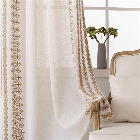 Boho Curtains For Bedroom Living Room Farmhouse Linen