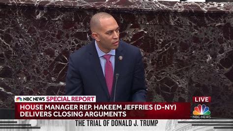 Hakeem Jeffries Delivers Closing Arguments in Impeachment Trial – NBC Connecticut