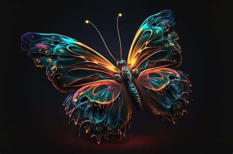 Mariposa Ne N Hermosa Luz Fondo De Pantalla Ai Generado Arte Foto Premium