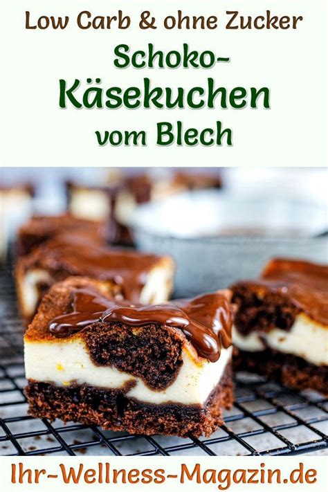 Low Carb Schoko Käsekuchen vom Blech Rezept ohne Zucker High