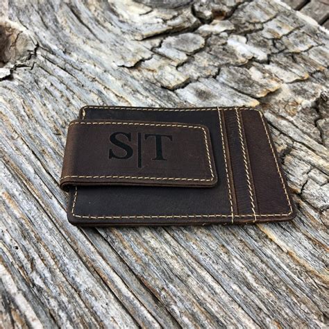 Money Clip Personalized Leather Money Clip Leather Money - Etsy