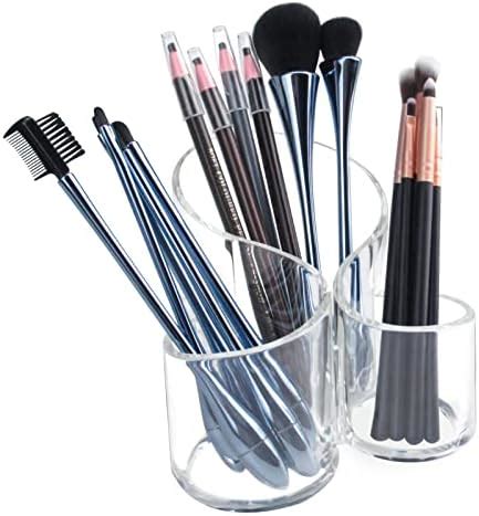 Amazon Caxxa Acrylic Makeup Brush Holder Compartment Desk