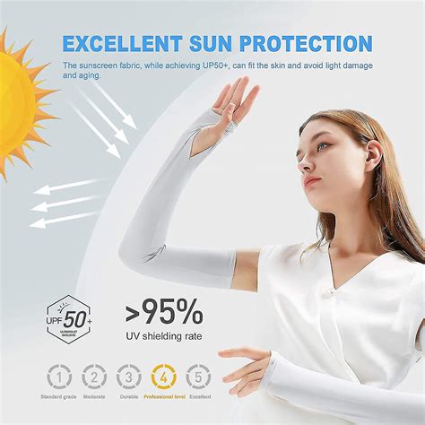 6 Pairs Uv Sun Protection Cooling Arm Sleeves Upf 50 Arm Cover For