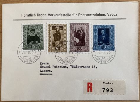 R FDC FL 1953 Fürstliche Gemäldegalerie III SBK 220 Fr Kaufen auf