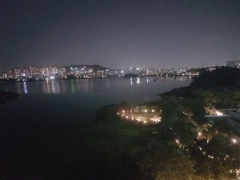 Powai Lake seen in night & day from my hotel room!!! : r/mumbai