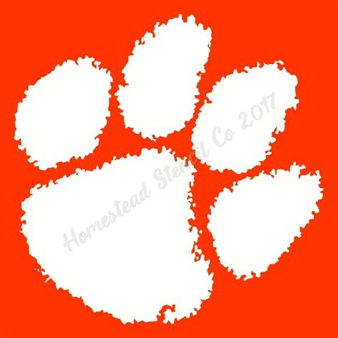 Clemson Paw Reusable Plastic Stencil Sign Stencil