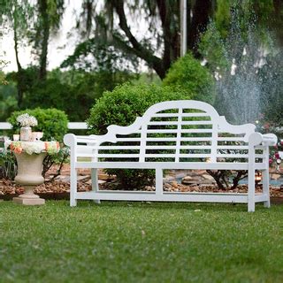 white lutyens garden bench - Terri Smith