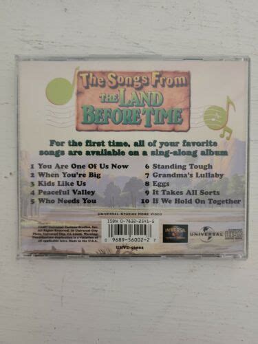 The Songs from The Land Before Time Soundtrack CD very rare Universal ...