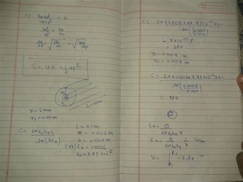 A Cylindrical Capacitor Has Two Co Axial Cylinders Of Length 20 Cm