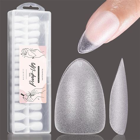 Makartt Extra Short Almond Nail Tips Pcs No File Full Cover Soft