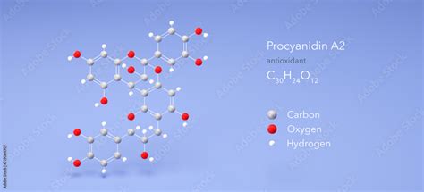 Procyanidin A Molecule Molecular Structures Antioxidant D Model