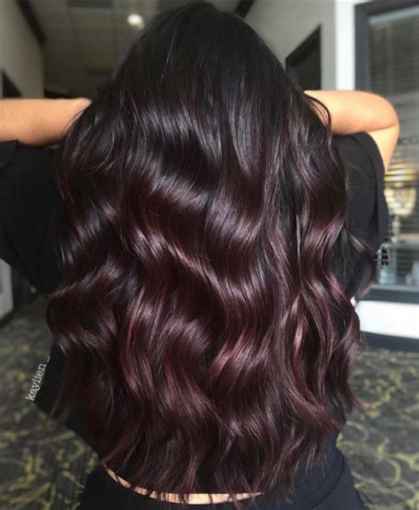 30 Black Cherry Hair Color Ideas Subtle Cherry Tone Black Hair