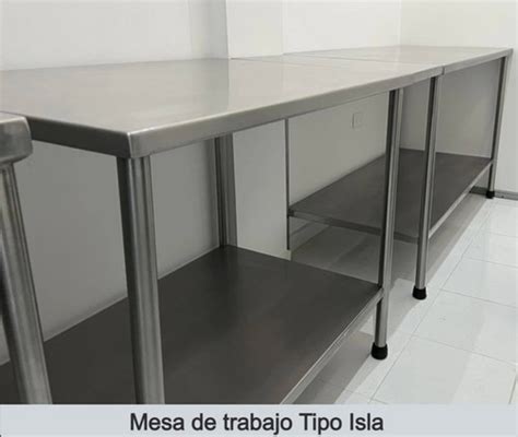 Mesa De Trabajo Tipo Isla Sysmant Acero Inoxid