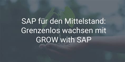 Grow With Sap Sap F R Den Mittelstand