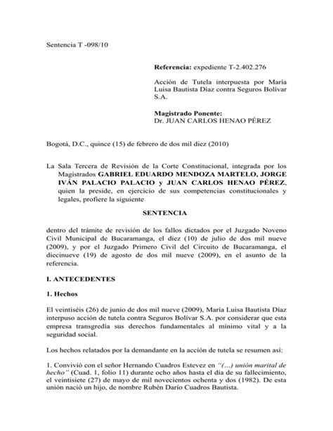 Corte Constitucional Sentencia T