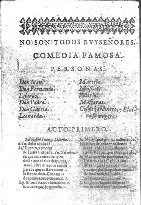 No Son Todos Ruise Ores Comedia Famosa Lope De Vega Biblioteca