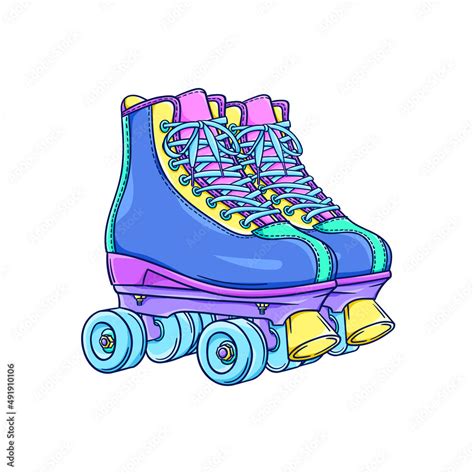 Roller Skates Illustration Retro Roller Skates S Fashion Disco